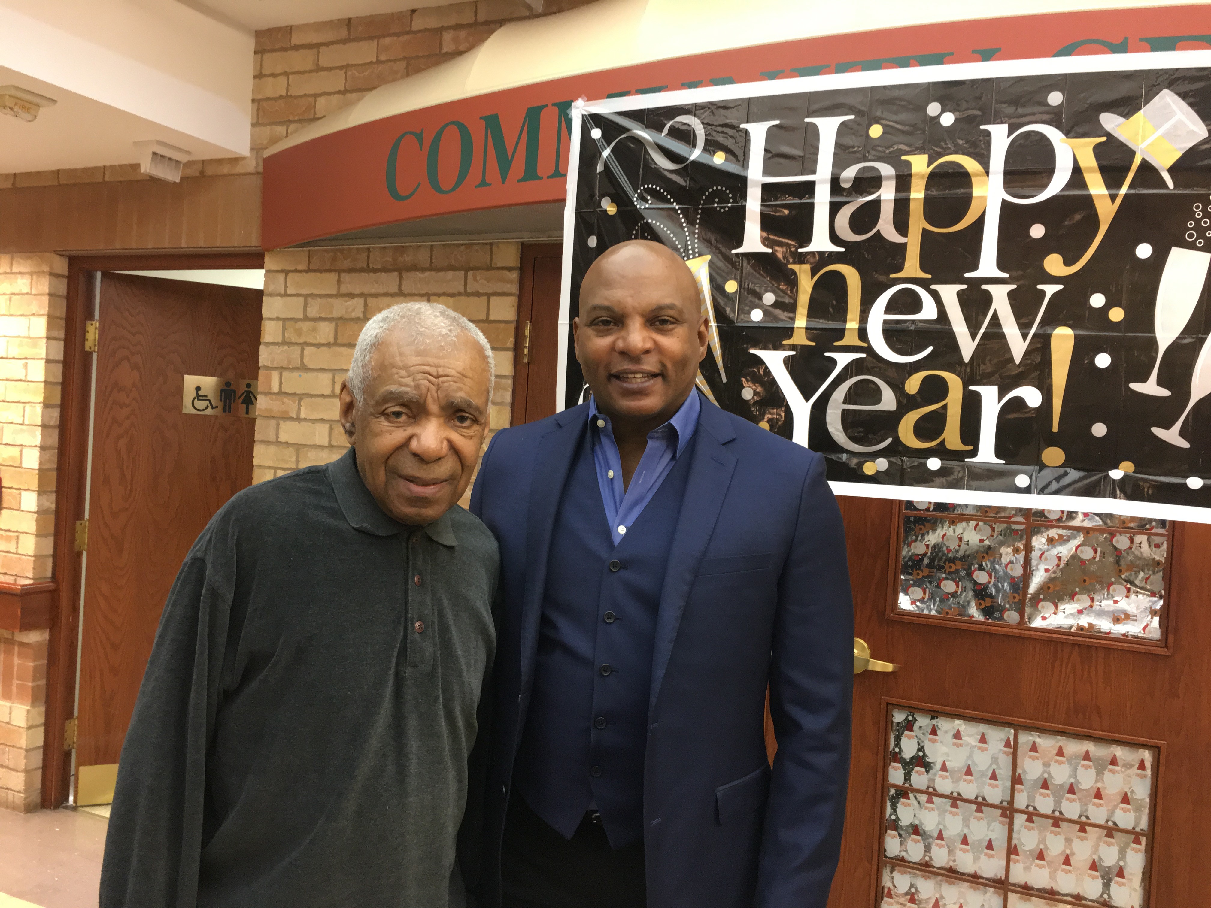 Lloyd and Andrew, father and son, together to celebrate the New Year together in 2020. 