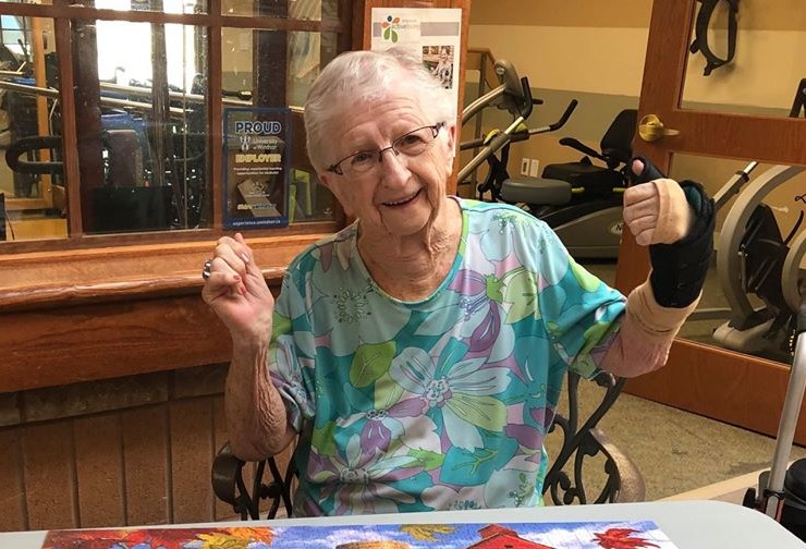 Mary is one of the residents at Aspen Lake who received a personalized poem written by volunteer Sue Marier.