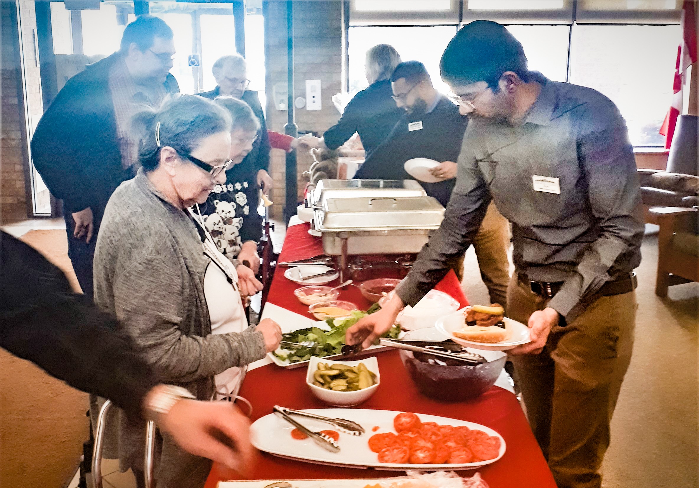 Team Members and residents at Winston Park enjoy a fund-raising, Australian-themed Barbecue. 