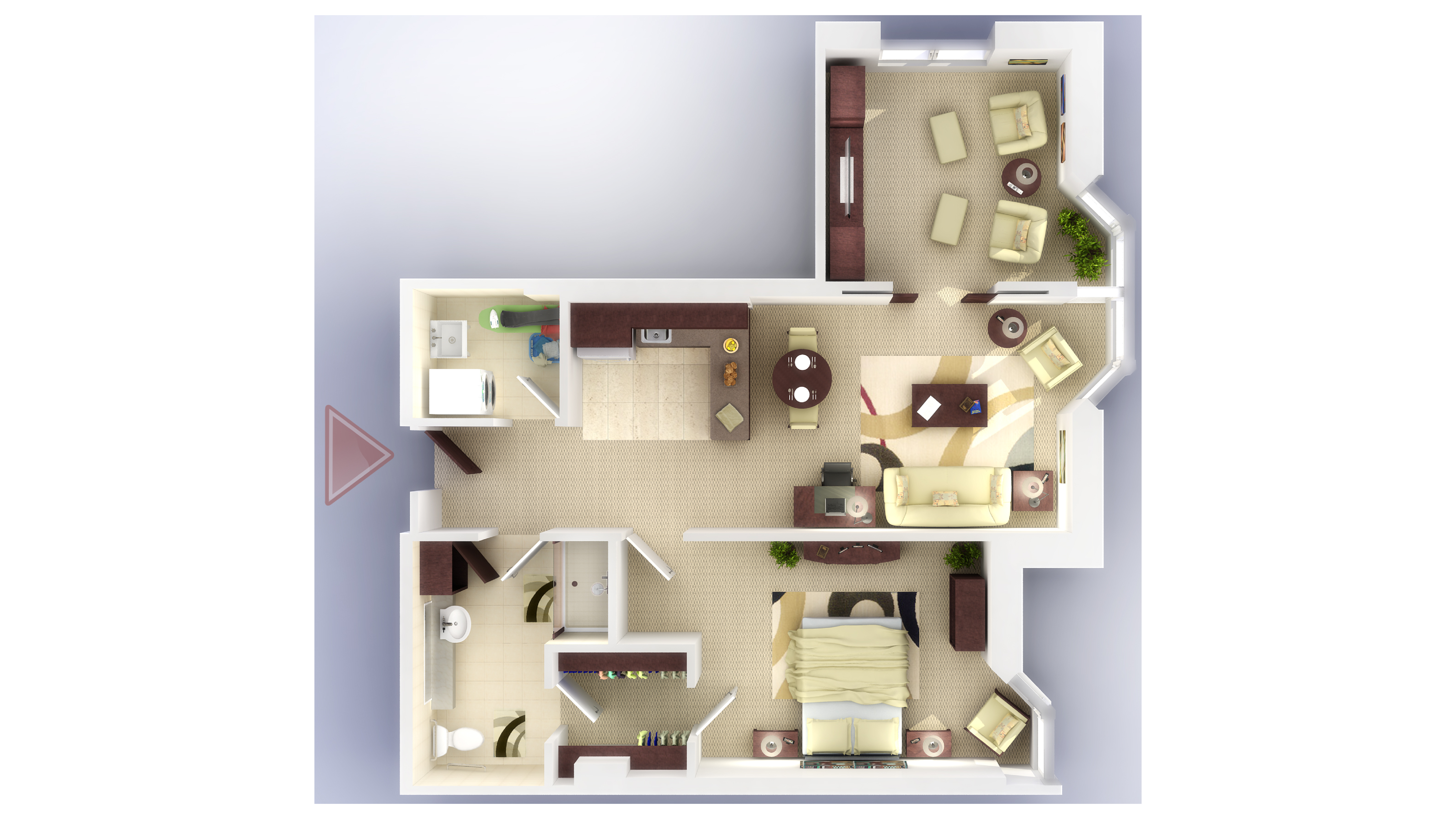 Becker (Suite 1) One Bedroom with Den