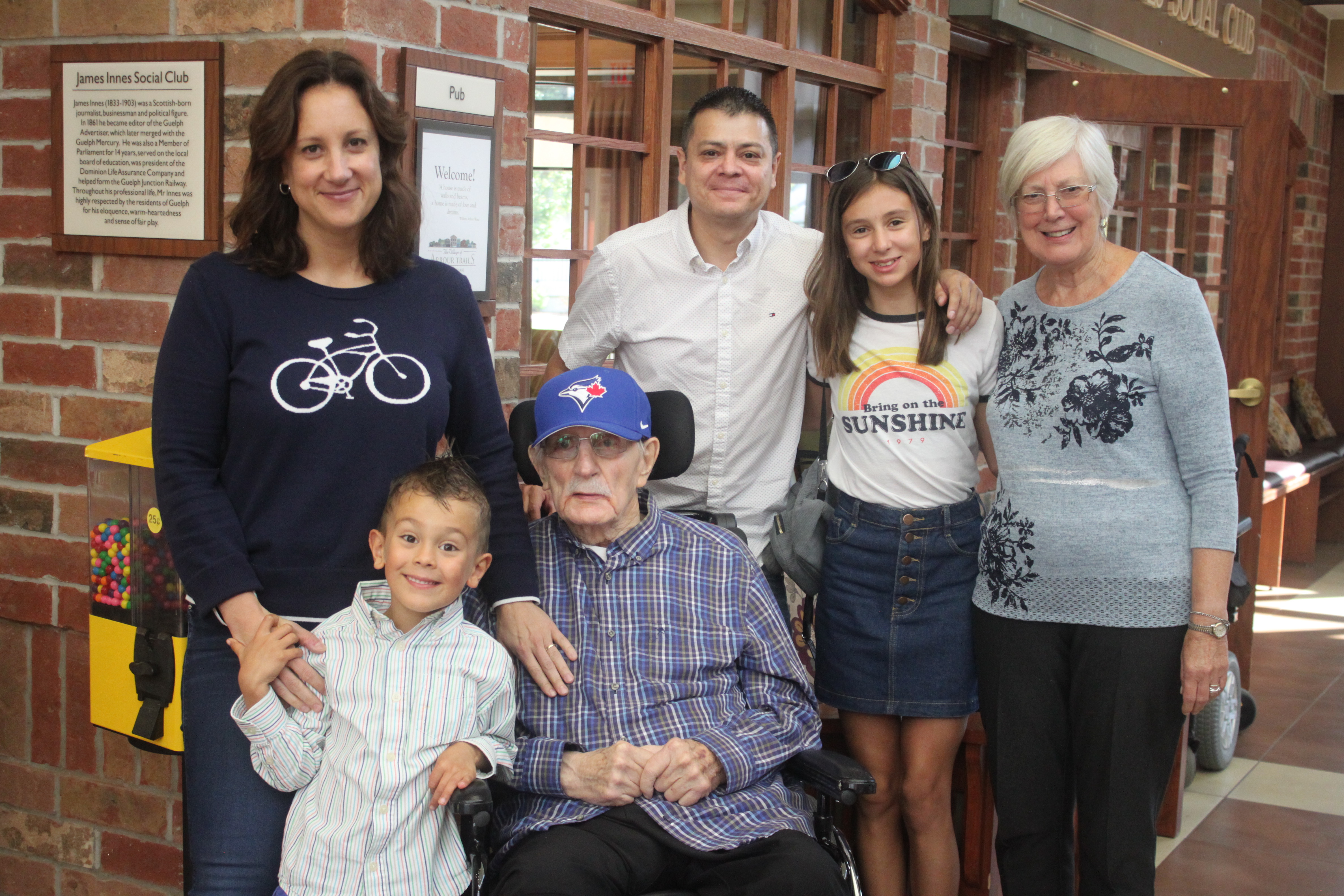 Richard and Sharon together in their home at Arbour Trails with Wendy, Luis, Marisol and Gabriel.