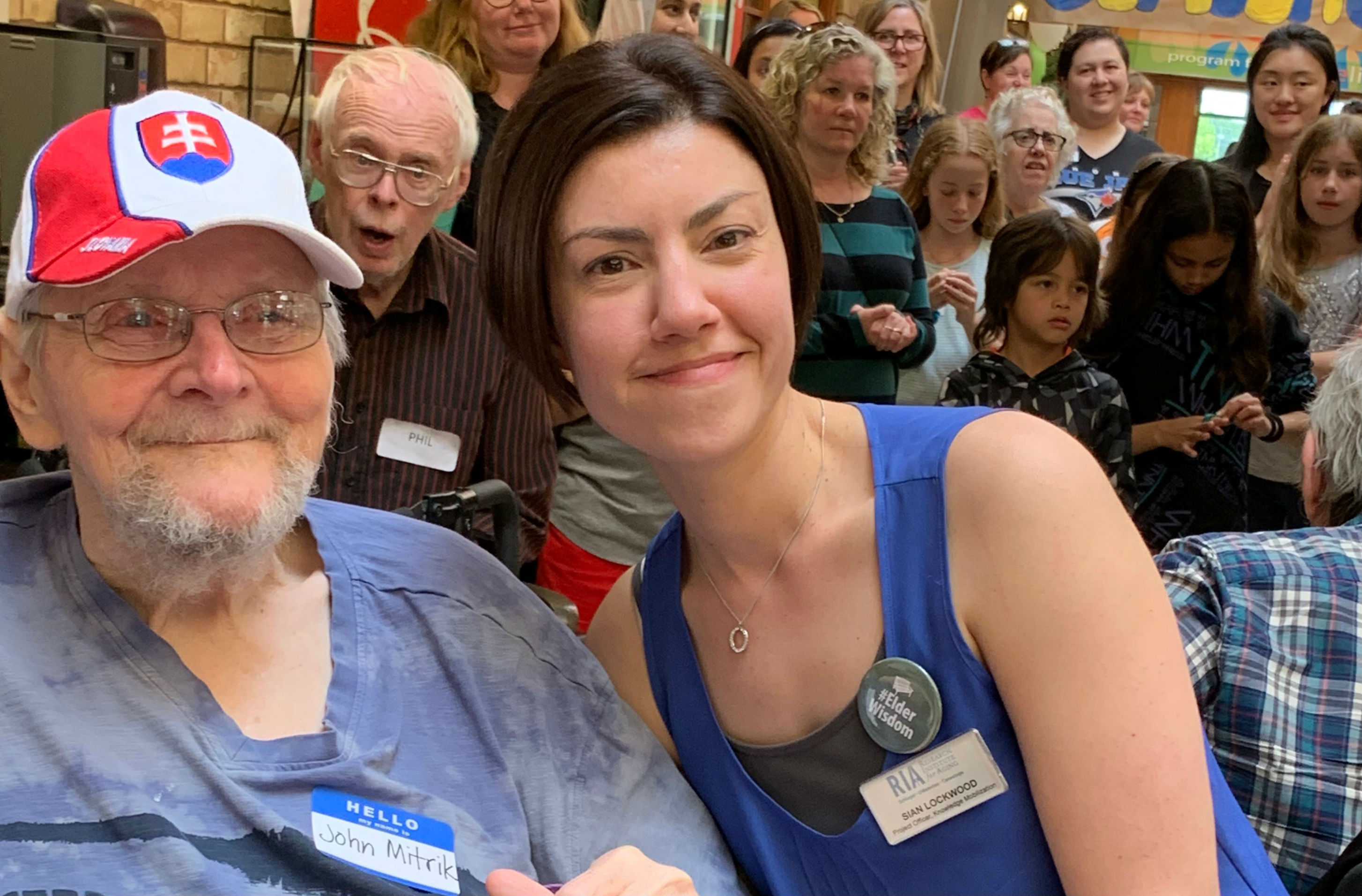 John together with the RIA's Sian Lockwood at the Curiosity  Fair, hosted along Main Street in the Village at University Gates