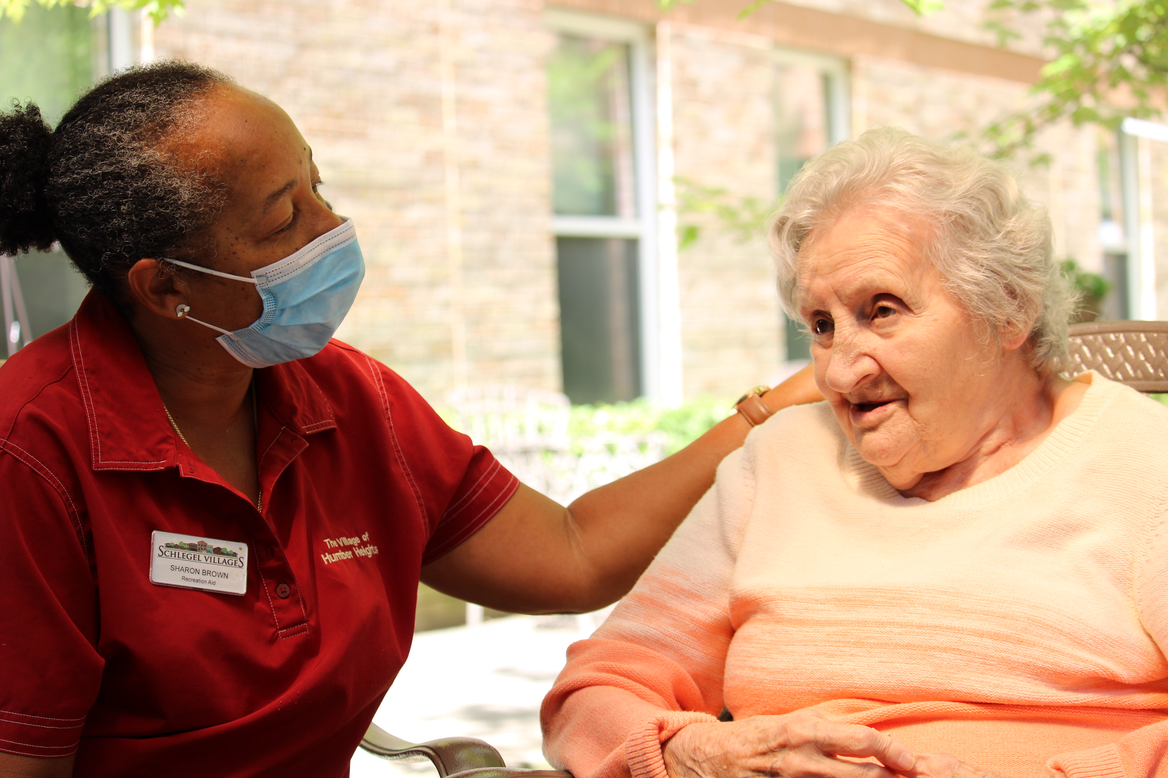 Sharon and Jean have had a lovely connection for some 17 years at The Village of Humber Heights.