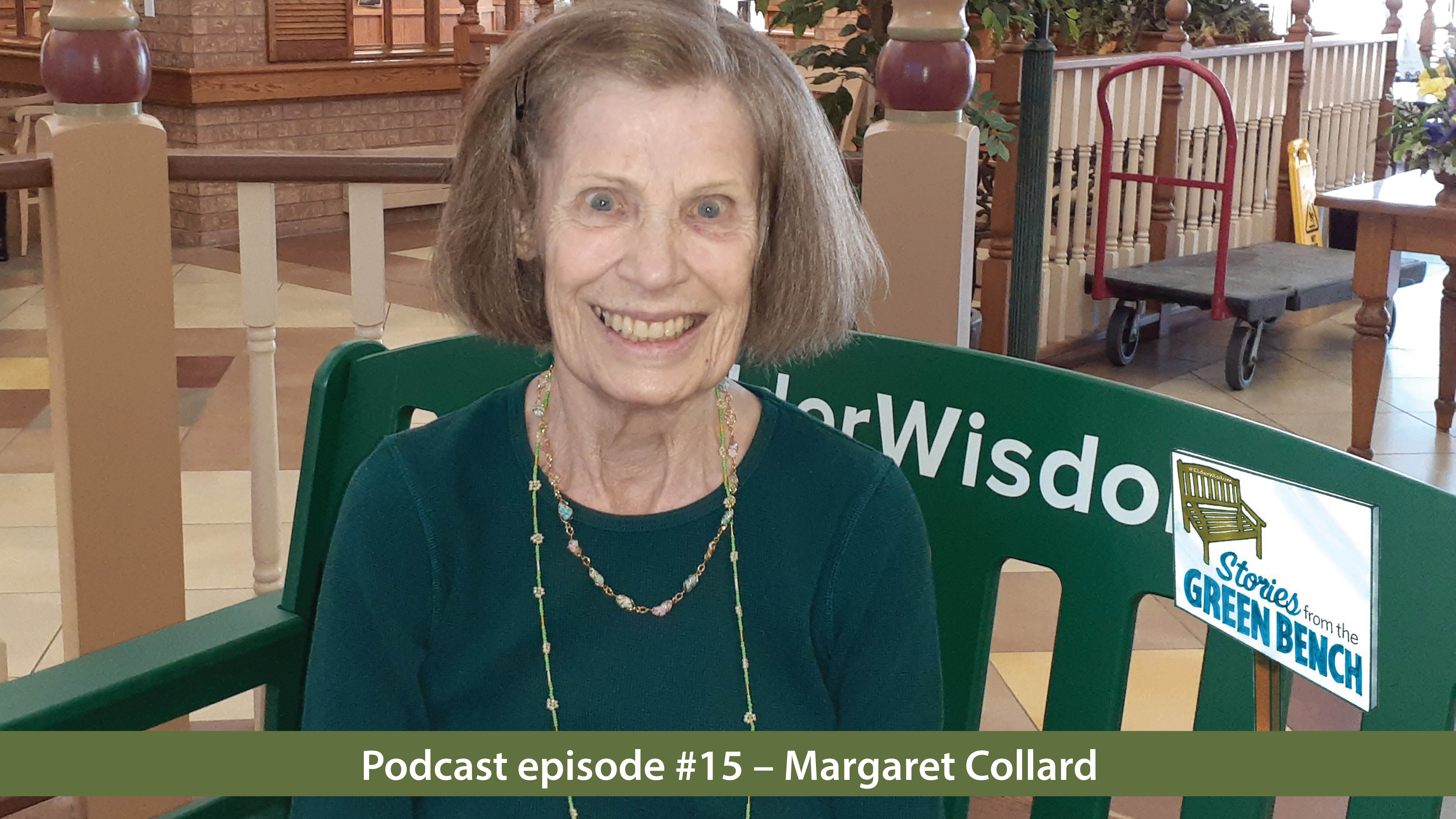 Margaret sitting on the #ElderWisdom bench at The Village of Winston Park