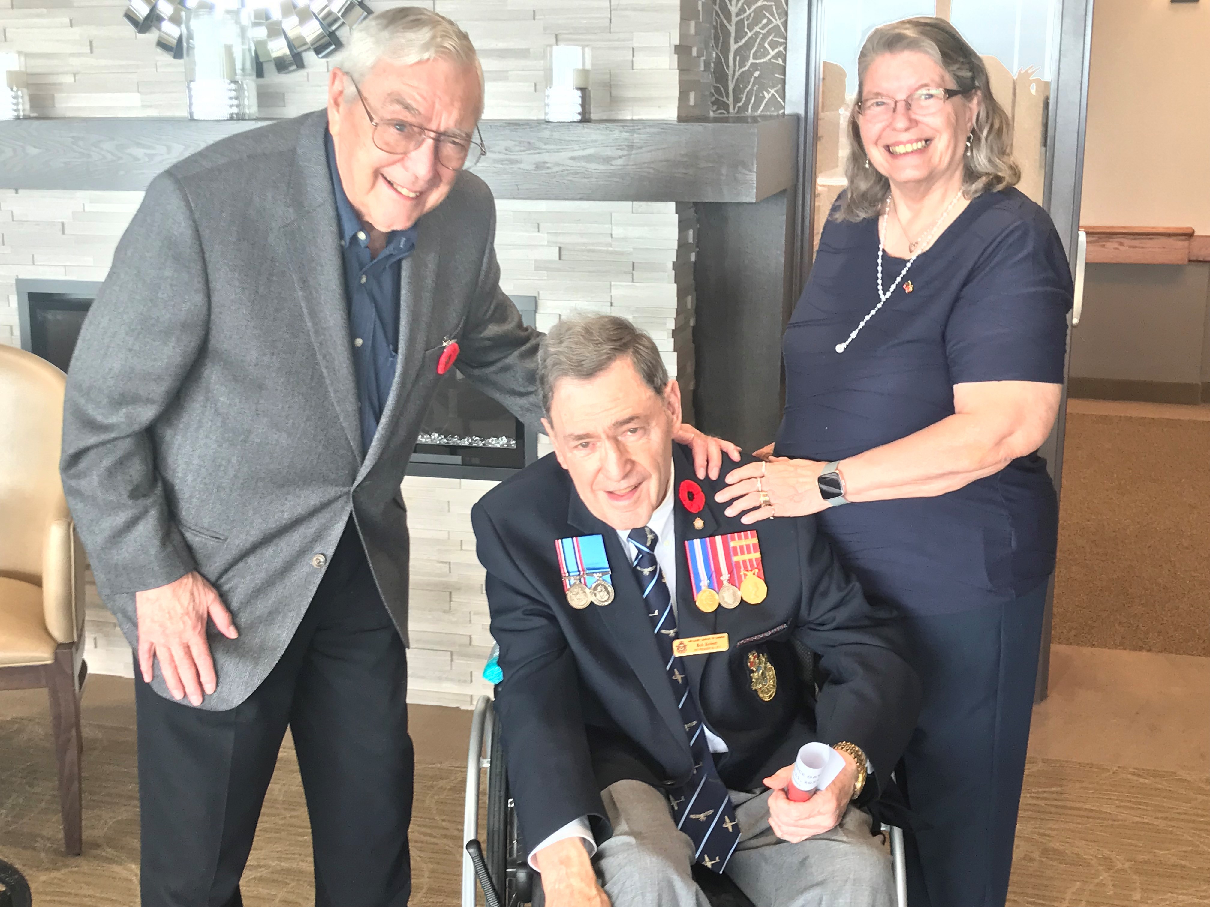 Ken, Bob and Donna shared much in common when they spoke following the Taunton Mills Remembrance Day service.